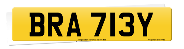 Registration number BRA 713Y